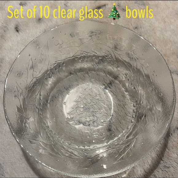 Christmas Salad/Soup Bowls Arcoroc Holly Tree. Set of 10 🎄 - Picture 1 of 11